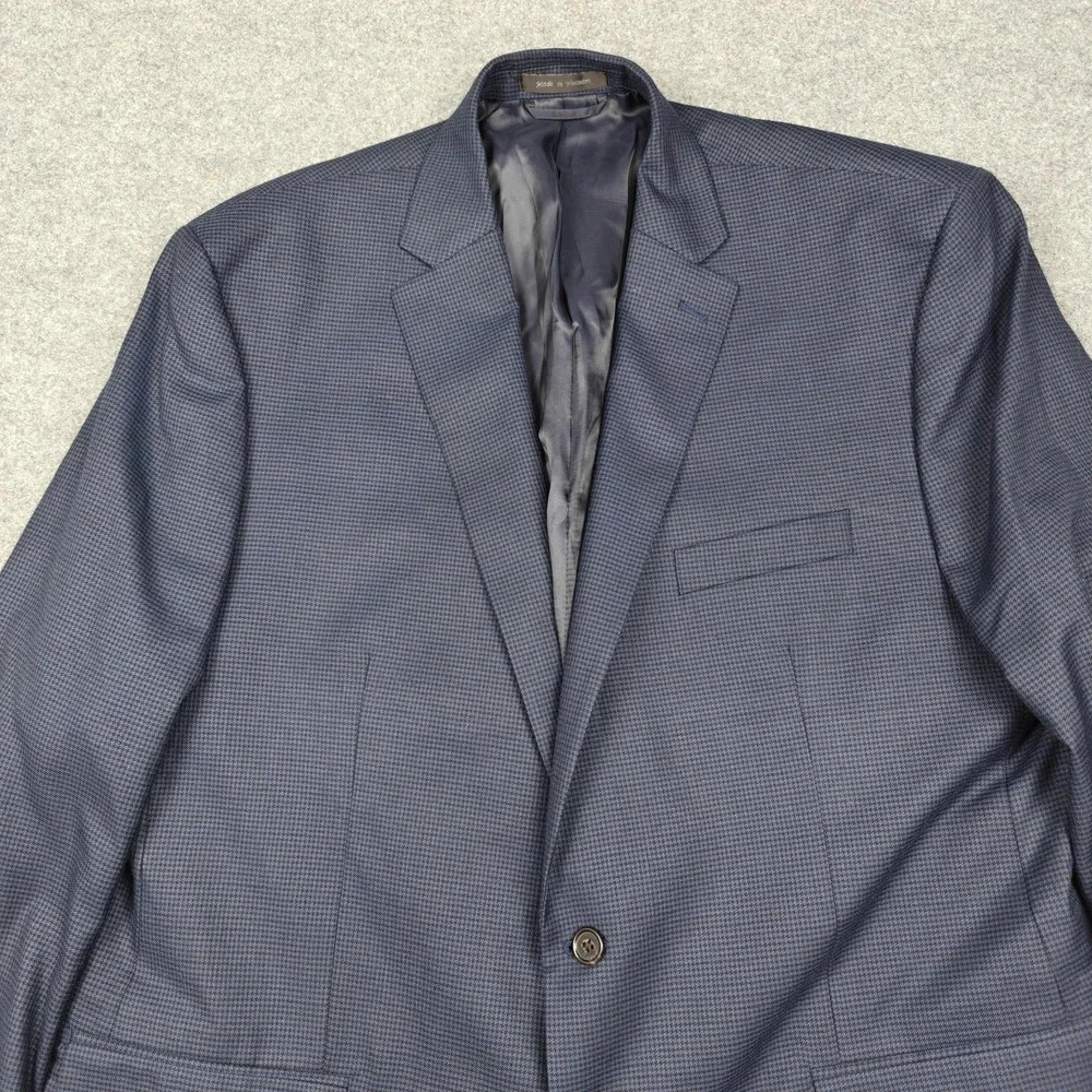 Lauren Ralph Lauren Blazer Mens 48L Blue Check Two Button Sport Coat Jacket